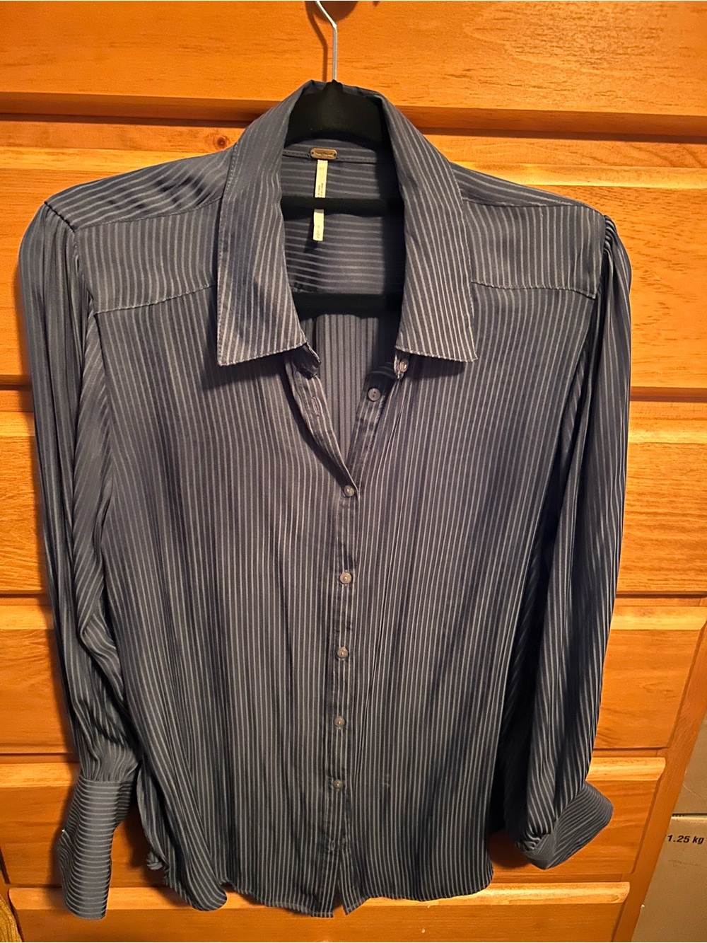 Free People Women’s Silk Button Up Shirt.